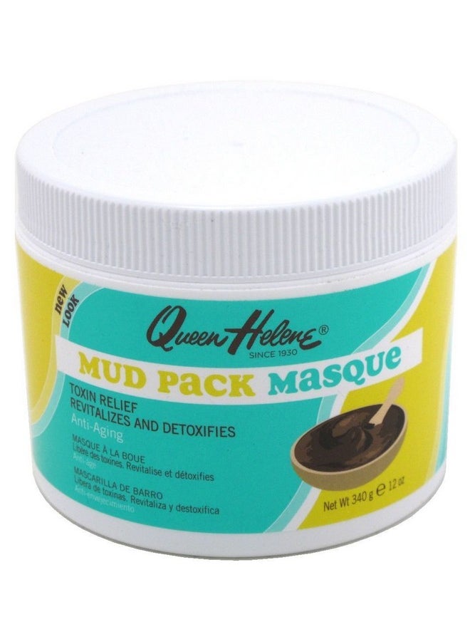 Queen Helene Mud Pack Masque, 12 Ounce, Cleanser, Softening, Smoothening, Tightens Loose Skin, Stimulates Blood Circulation