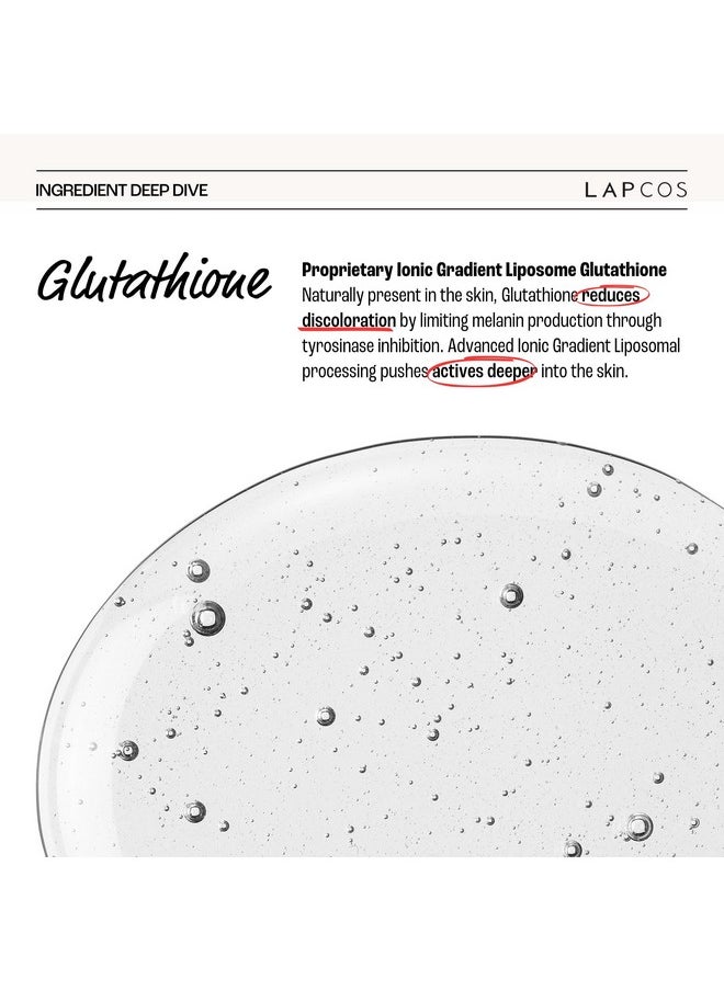 LAPCOS Glutathione Radiance Rescue Mask - Korean Skin Care Mask w/Glutathione, Niacinamide & Peptides - Hydrating Face Masks Spa Gifts for Women - Revitalizing & Firming Face Mask (5 Count, 0.91 oz)