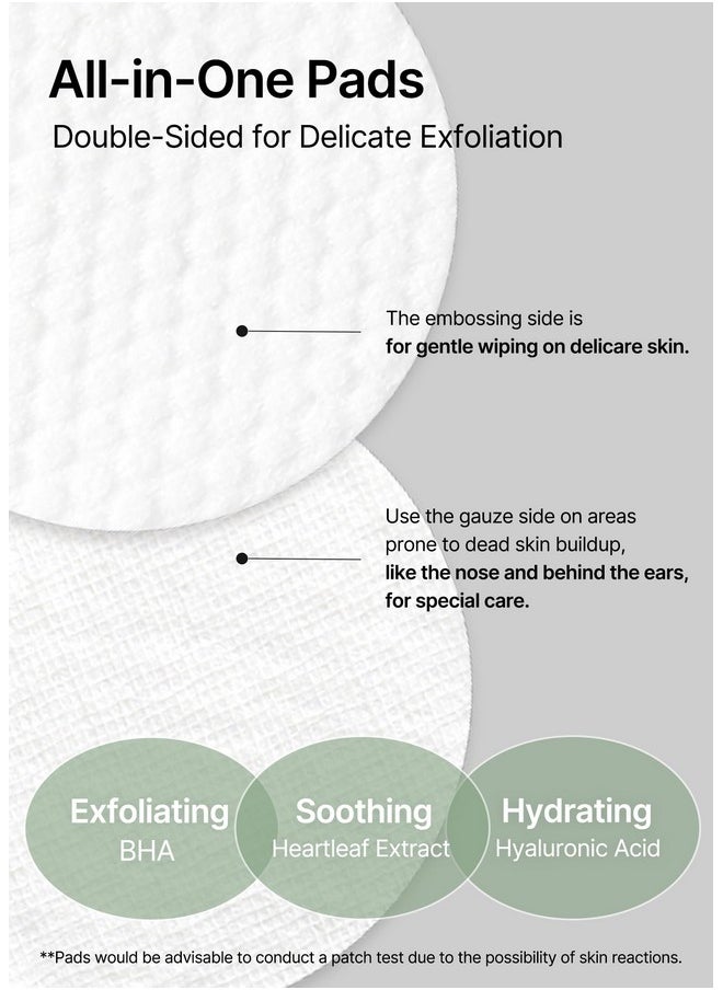 celimax Ji.Woo.Gae Heartleaf BHA Peeling Pad | with Heartleaf Extract, Exfoliating Toner Pads, Facial Peels, Hydrating, for Troubled Skin & Breakouts (60 Pads)