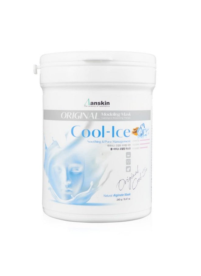 Anskin Modeling Mask Powder Pack Cool Ice for Soothing and Pore Management, 240g
