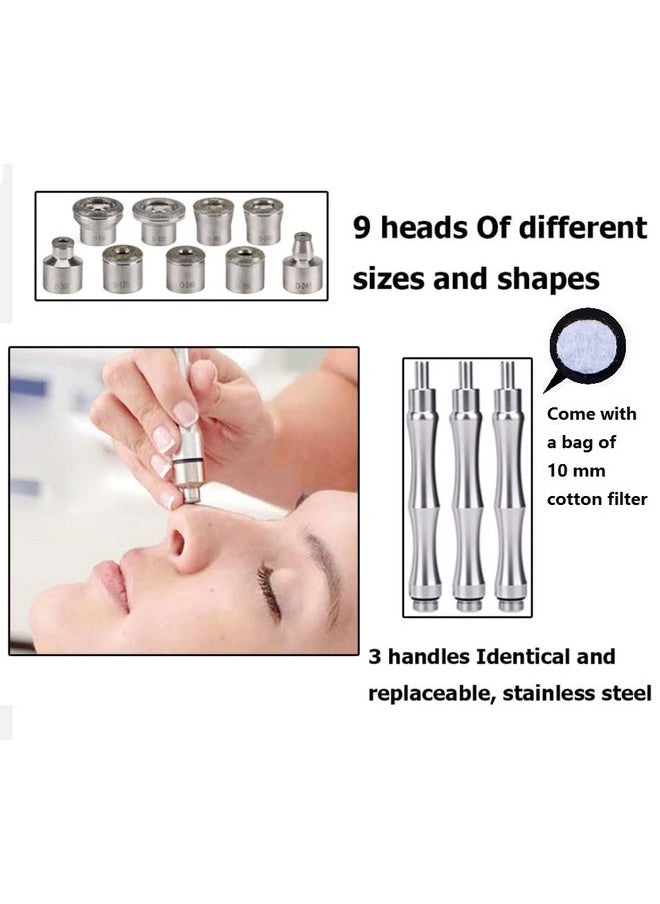 YAVOCOS 9 Tips 3 Wands Diamond Dermabrasion Accessory Replacement Tips Diamond Wands Cotton Filter Skin Microdermabrasion Facial Care Beauty Tool