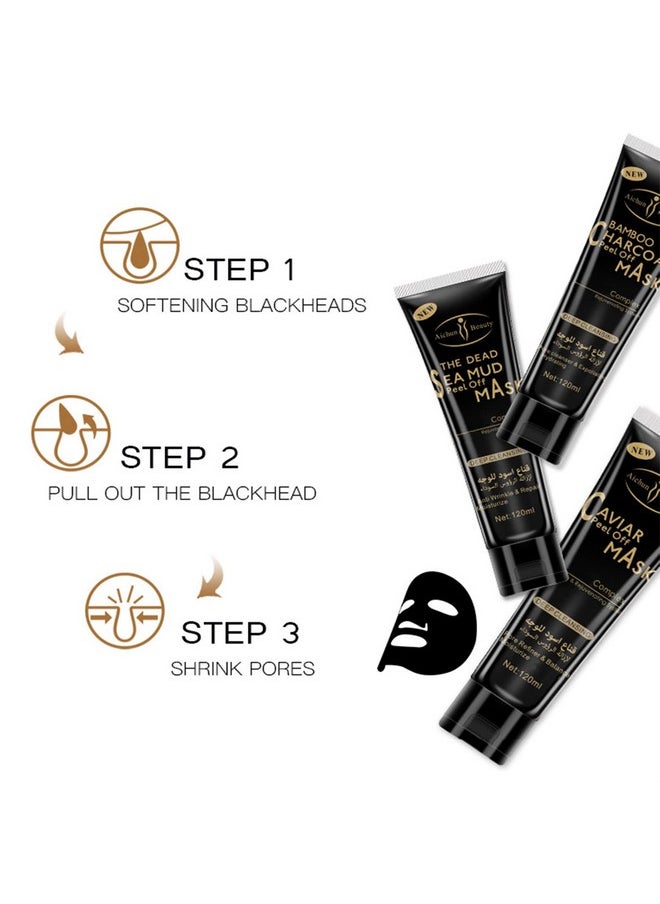 AICHUN BEAUTY Bamboo Charcoal Peel Off Mask Complex Rejuvenating System Deep Cleansing Exfoliating Hydrating 120ml/4.06fl.oz