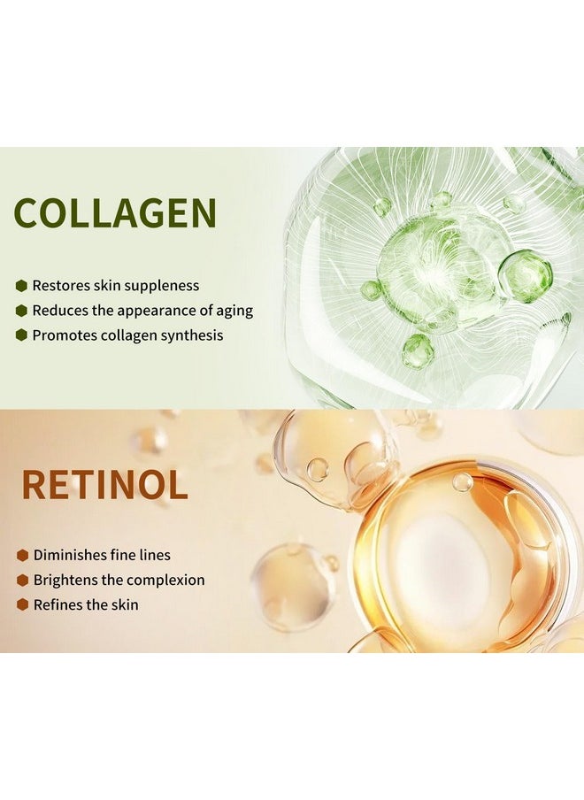 Pack of 10 Collagen Face Mask, Face Masks Skincare with Coenzyme Q10 Retinol Anti Aging Facial Masks Skin Care Hydrating Face Beauty Care Masks for Deep Repairing and Moisturizing Anti Wrinkles