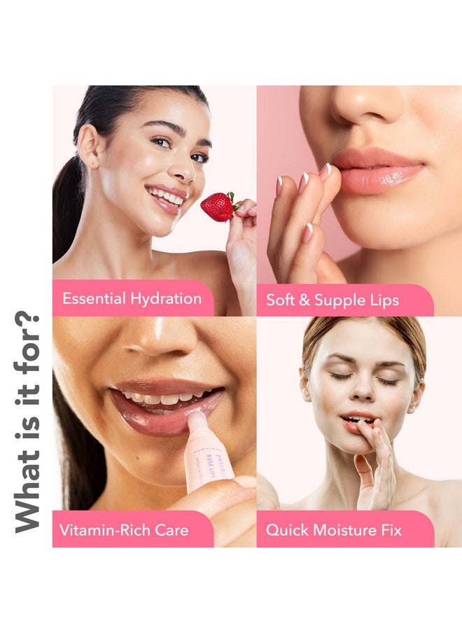 Patchology Rosé Lip Sleeping Mask - Overnight Lip Mask with Hyaluronic Acid and Resveratrol - Hydrating and Repairing Lip Gloss Treatment softens and heals dry cracked lips (14.7 ml)
