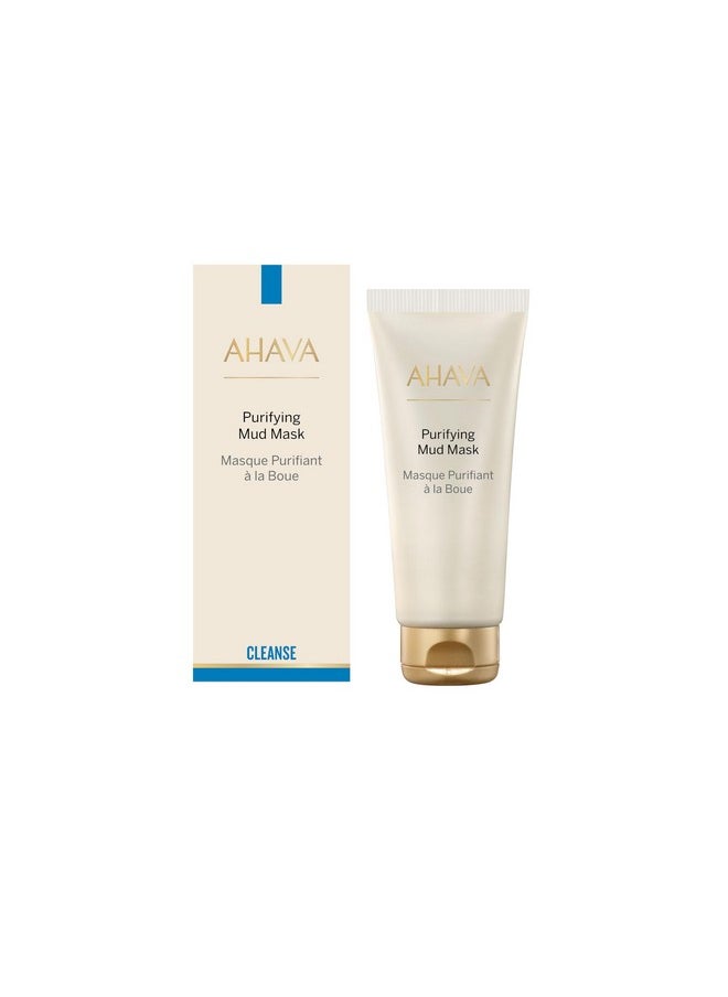 AHAVA Purifying Mud Mask - Indulging Mud Mask Cleaning & Purifying the Skin, Soothes, Softens & Clarifies, Enriched with Exclusive Osmoter, Dead Sea Mud, Aloe Vera, Vitamin B5 & Jojoba Oil, 3.4 Fl.Oz