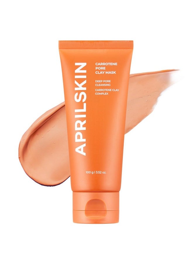 APRILSKIN Carrotene IPMP 3-Min Quick Dry Pore Caring Clay Mask | Kaolin & Zinc PCA | Reduces Pores & Sebum | Cooling Effect | Vegan | Gentle Exfoliation | Korean Skin Care | 5.07 oz