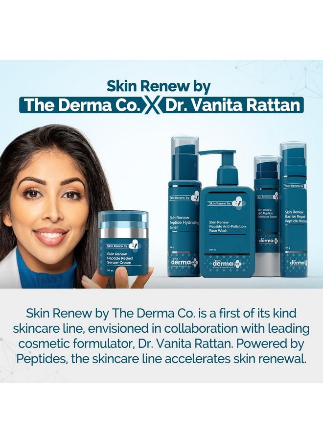 The Derma Co. x Dr.V Skin Renew Peptide Retinol Serum-Cream with Peptide & Retinol-30ml | 1% vv | Boosts Collagen|Brightens, Renews Skin to Give a Youthful Glow|Reduces Blemishes & Dark Spots