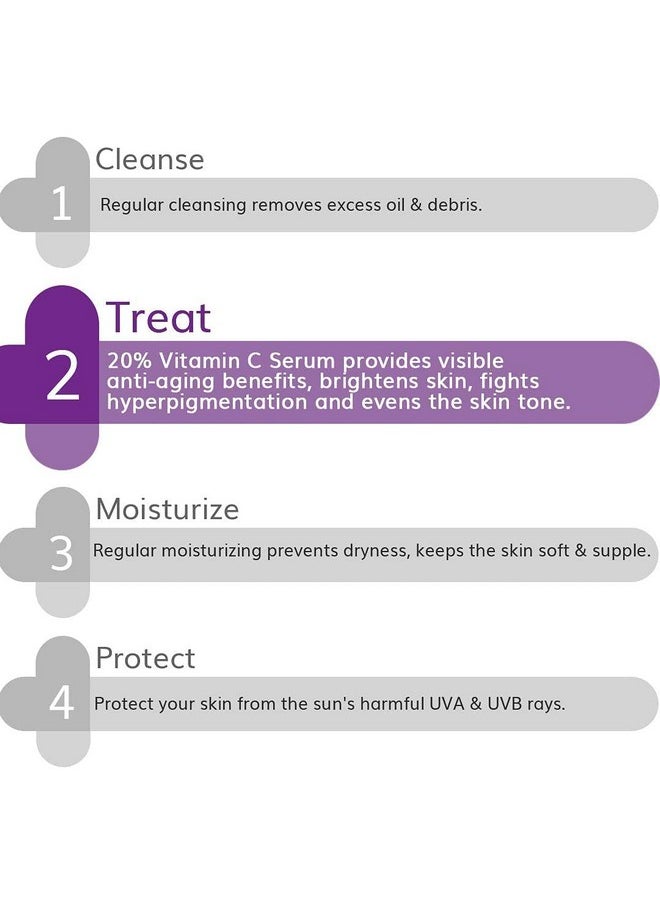 The Derma Co 20% Vitamin C Face Serum | For Skin Radiance | Brightens & Evens Skin | Fights Pigmentation - 20 ml
