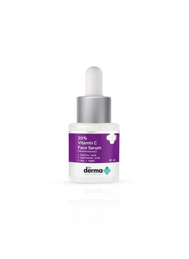 The Derma Co 20% Vitamin C Face Serum | For Skin Radiance | Brightens & Evens Skin | Fights Pigmentation - 20 ml