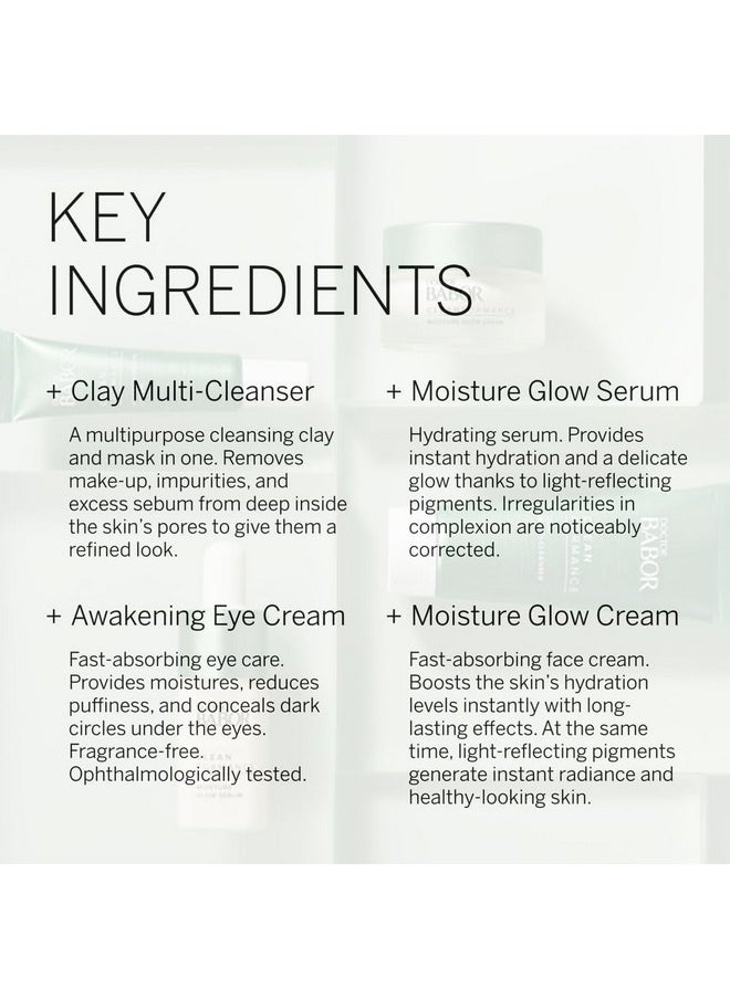 BABOR DOCTOR Cleanformance Pre & Probiotic Moisture Glow Routine Set, Moisture Glow Cream & Serum, Moisturizing Face Cream with Hyaluronic Acid & Vitamin E, Radiant Results Skincare Set