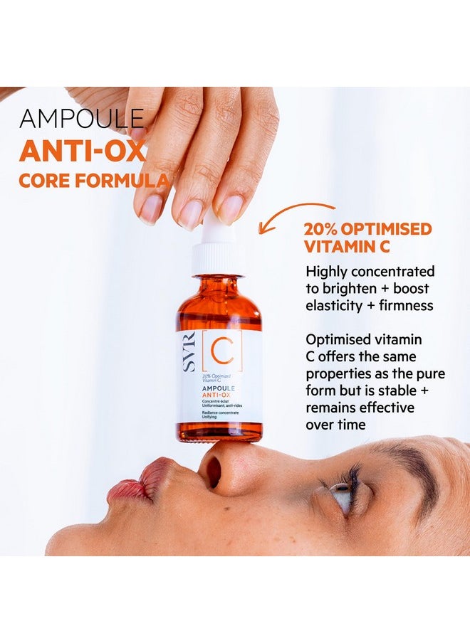 SVR Vitamin C Brightening Face Serum With 20% Optimized Vitamin C For Fine Lines, Uneven Skin Tone & Dull Skin. Improves Radiance & Firmness, 1 Fl.oz.