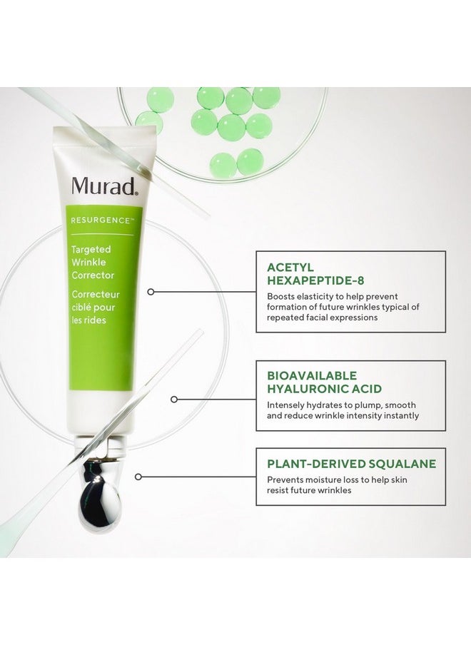 Murad Targeted Wrinkle Corrector - Resurgence Anti-Wrinkle Face Cream - Instant Filler Wrinkle Corrector - Gentle Anti-Aging Hydrating Hyaluronic Acid Treatment Backed by Science, 0.5 Oz