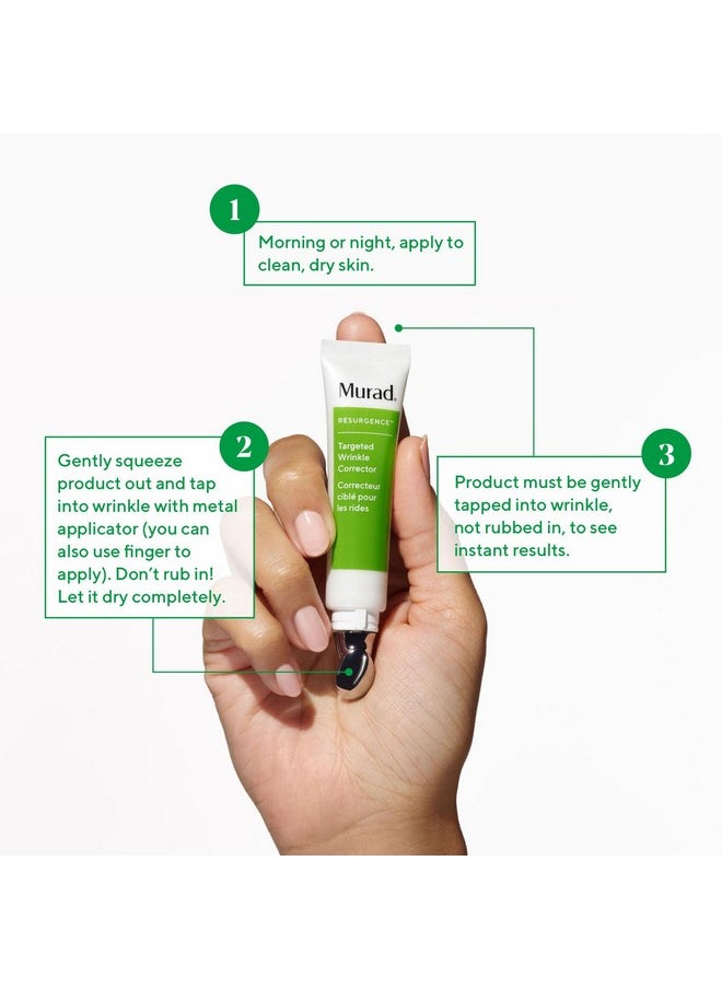 Murad Targeted Wrinkle Corrector - Resurgence Anti-Wrinkle Face Cream - Instant Filler Wrinkle Corrector - Gentle Anti-Aging Hydrating Hyaluronic Acid Treatment Backed by Science, 0.5 Oz