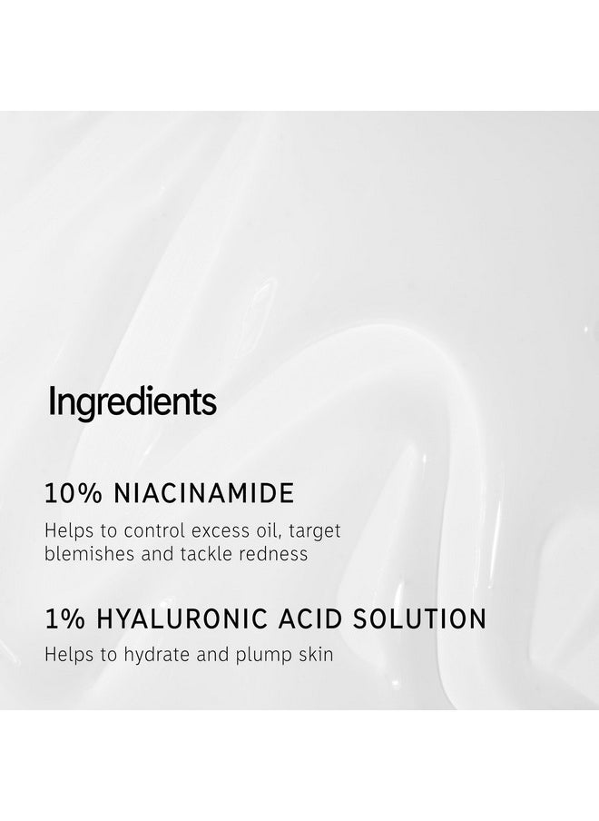 The INKEY List 10% Niacinamide Serum, Lightweight Oil Control Serum Helps with Blemishes and Appearance of Redness, Hydrating 1% Hyaluronic Acid 30ml, 1 fl oz