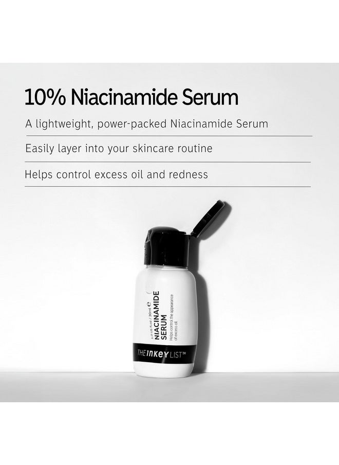The INKEY List 10% Niacinamide Serum, Lightweight Oil Control Serum Helps with Blemishes and Appearance of Redness, Hydrating 1% Hyaluronic Acid 30ml, 1 fl oz
