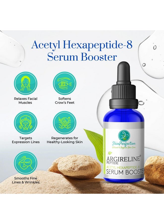 Skin Perfection Argireline Serum - Peptides Serum for Face with Acetyl Hexapeptide-8 for Fine Lines & Wrinkles - DIY Anti Aging Serum Argireline Booster Solution Mix with Any Skincare Products - 0.5oz