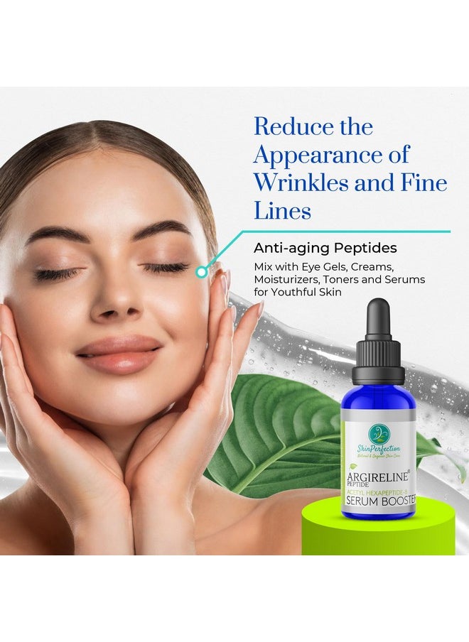 Skin Perfection Argireline Serum - Peptides Serum for Face with Acetyl Hexapeptide-8 for Fine Lines & Wrinkles - DIY Anti Aging Serum Argireline Booster Solution Mix with Any Skincare Products - 0.5oz