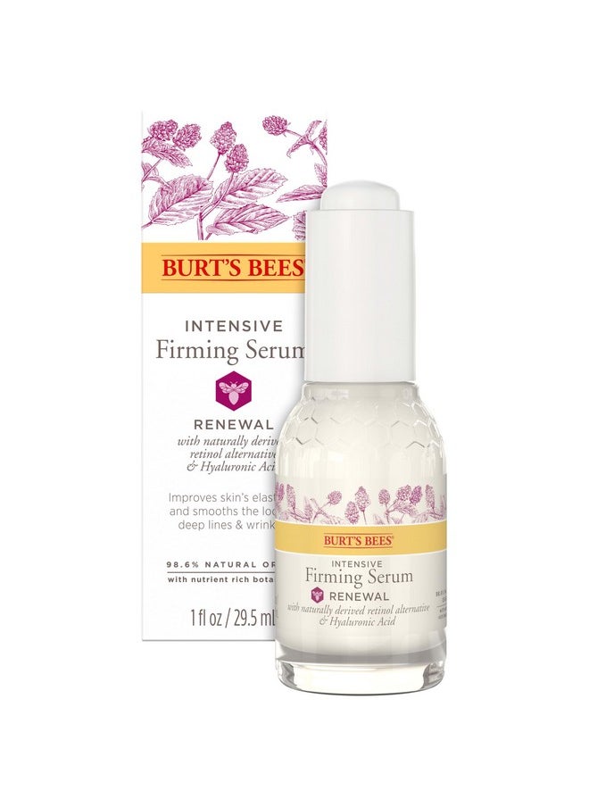Burt's Bees Renewal Intensive Firming Serum With Natural Retinol Alternative and Hyaluronic Acid, Powerful Natural Anti-Aging Ingredients, 98.6 Percent Natural Origin Skin Care, 1 fl. oz. Bottle