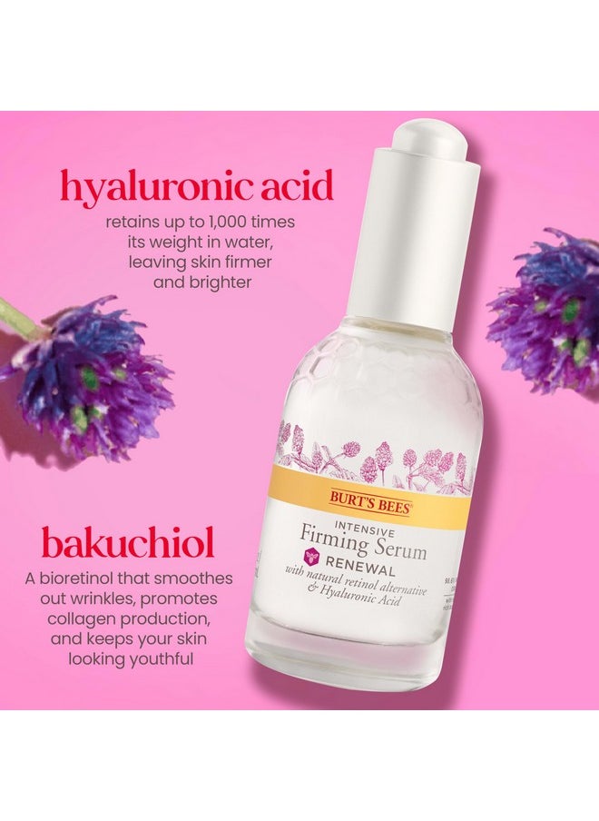 Burt's Bees Renewal Intensive Firming Serum With Natural Retinol Alternative and Hyaluronic Acid, Powerful Natural Anti-Aging Ingredients, 98.6 Percent Natural Origin Skin Care, 1 fl. oz. Bottle