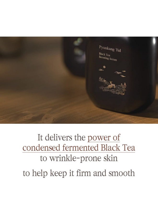 [PKY] Pyunkang Yul Black Tea Boosting Serum for Anti-aging, Condensed Nutrition for Fine Line Care with Kombucha, Ginseng Fruit Extract, Zero-Irritation, Korean Skincare (1.52 Fl. Oz, 45ml)