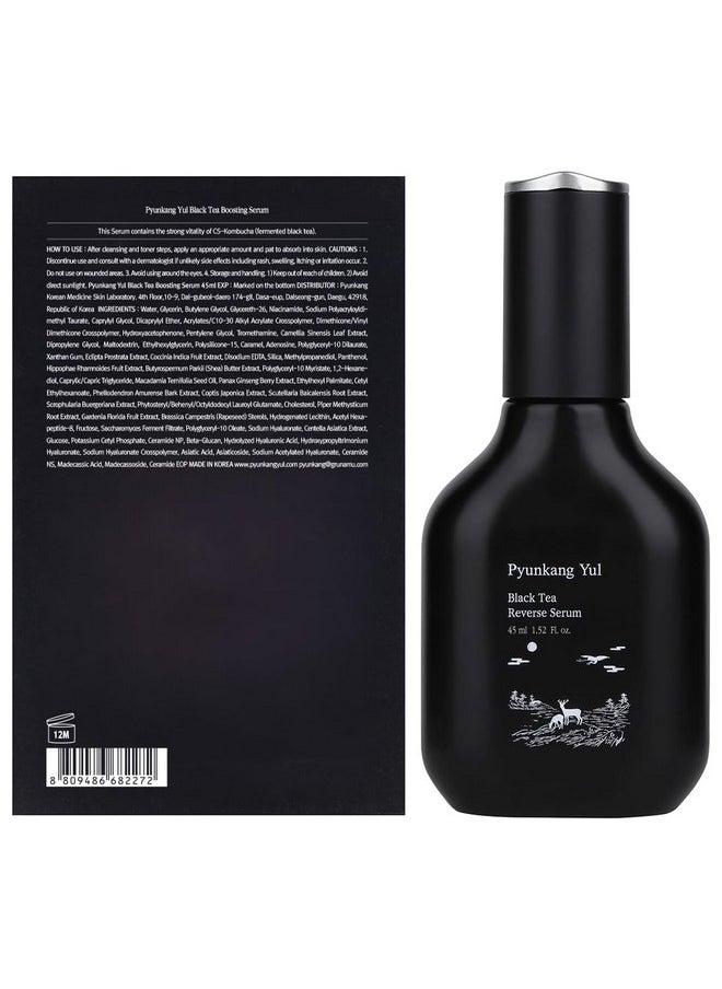 [PKY] Pyunkang Yul Black Tea Boosting Serum for Anti-aging, Condensed Nutrition for Fine Line Care with Kombucha, Ginseng Fruit Extract, Zero-Irritation, Korean Skincare (1.52 Fl. Oz, 45ml)