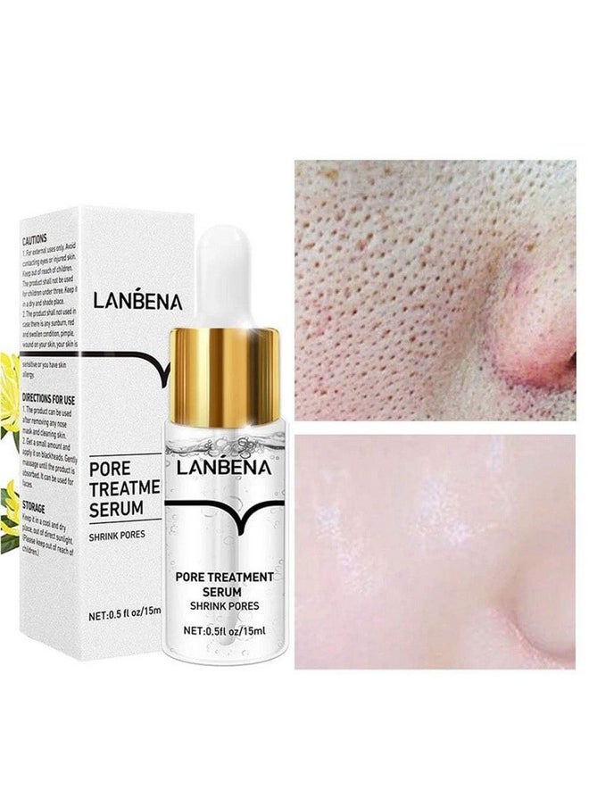 LANBENA Pore Skin Care Serum Facial Essence, Minimize Enlarged Pores, for Tightening Pores, Shrinking Pores + Relieving Dryness + Oil Control Firming + Moisturizing (New Packing)