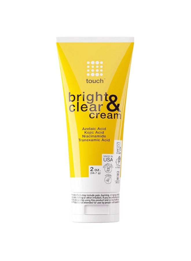 TOUCH Skin Bright Cream for Dark Spots on Face - Azelaic Acid with Kojic Acid, Tranexamic Acid, & Niacinamide - Age Spot, Sun Spot, and Melasma