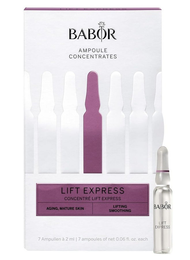 BABOR Lift Express Ampoule Concentrate, Instant Lifting Effect Fills Lines and Wrinkles Up To 6 Hours, Smoothing Skincare Capsule, Anti Aging Serum, Increase Firming & Elasticity, 7 Treatments