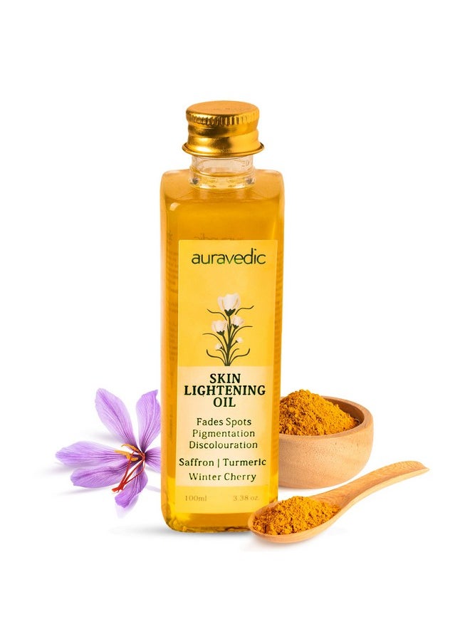 Auravedic Saffron original face oil for glowing skin100 ml Ashwagandha pigmentation serum face serum for pigmentation and dark spot serum for women glowing skin body oil after bath for daily use