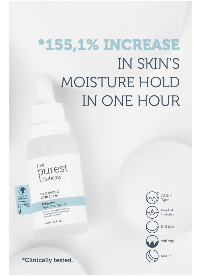 The Purest Solutions Intensive Hydration Serum (Hyaluronic Acid 2% + B5) - Moisturizing Anti-Aging Care for All Skin Types - Vegan | Cruelty Free | Eco Friendly (1 fl. oz)