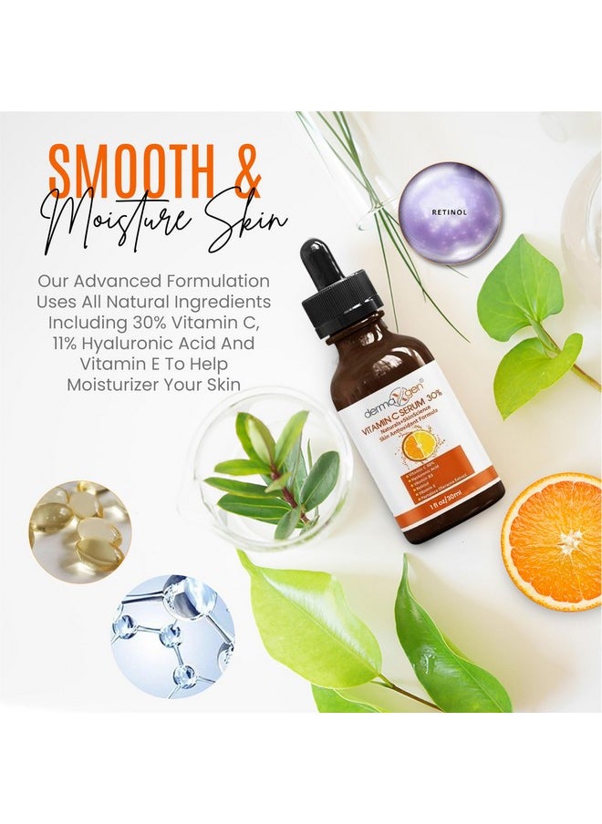30% Vitamin C Serum for Face - Natural & Organic Anti Wrinkle & Skin Rejuvenator Moisturizer with Hyaluronic Acid & Vitamin E - Powerful Anti Aging Serum - Age-Defying Beauty Regimen- 1FL OZ