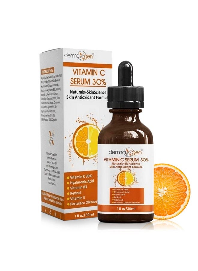 30% Vitamin C Serum for Face - Natural & Organic Anti Wrinkle & Skin Rejuvenator Moisturizer with Hyaluronic Acid & Vitamin E - Powerful Anti Aging Serum - Age-Defying Beauty Regimen- 1FL OZ