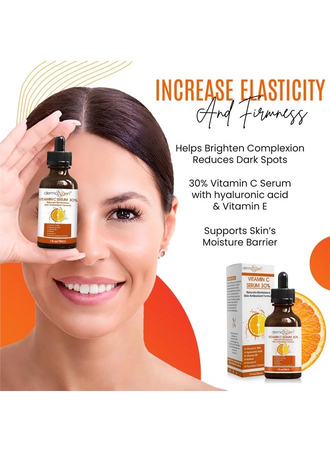 30% Vitamin C Serum for Face - Natural & Organic Anti Wrinkle & Skin Rejuvenator Moisturizer with Hyaluronic Acid & Vitamin E - Powerful Anti Aging Serum - Age-Defying Beauty Regimen- 1FL OZ