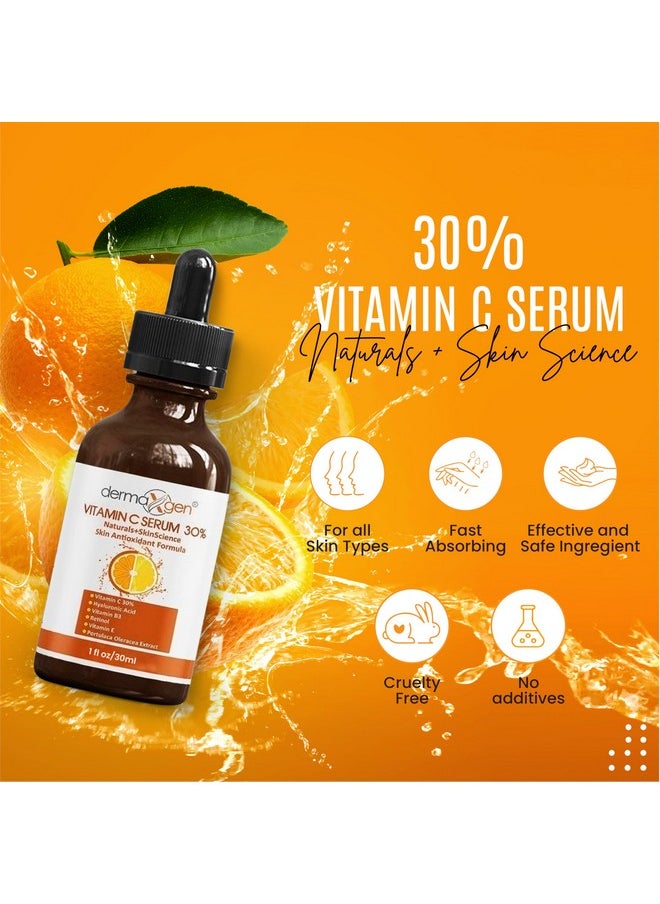 30% Vitamin C Serum for Face - Natural & Organic Anti Wrinkle & Skin Rejuvenator Moisturizer with Hyaluronic Acid & Vitamin E - Powerful Anti Aging Serum - Age-Defying Beauty Regimen- 1FL OZ