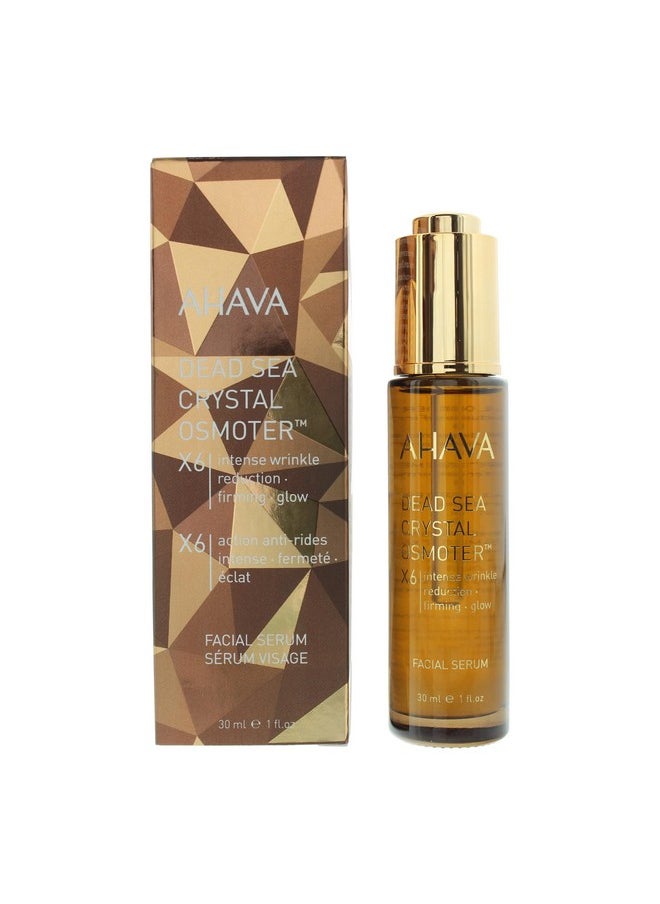 AHAVA Crystal Osmoter X6 Serum - Revolutionary Youth Booster & Intense Wrinkle Reduction, Enhances Youthful Glow & Firming, Enriched with Exclusive Blend of Dead Sea Osmoter & Jojoba Oil, 1 Fl.Oz
