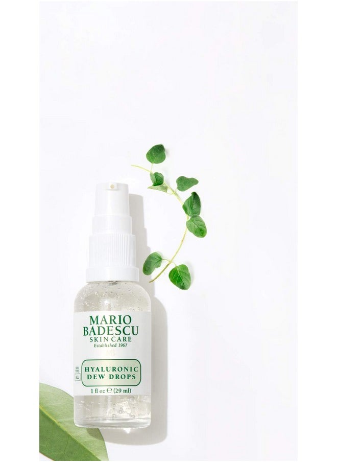 Mario Badescu Hyaluronic Dew Drops for All Skin Types | Hydrating Gel-Serum Hybrid for a Glass-like Glow | Formulated with Sodium Hyaluronate & Niacinamide | 1 FL OZ