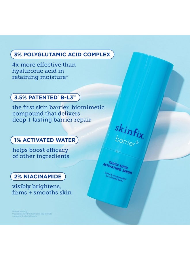 Skinfix Barrier+ Triple Lipid Activating Serum: Featuring Patented* Anti-Aging B-L3™ Complex and 10 Potent Active Ingredients for Firmer, Plumper, and Smoother Skin, 1 oz