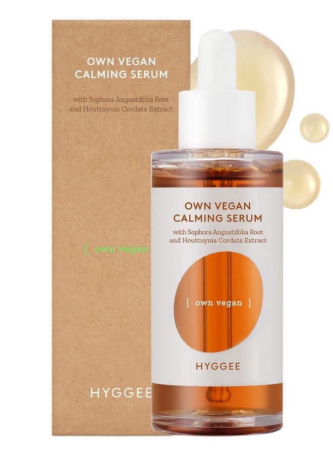 HYGGEE Own Vegan Calming Serum - Intensive Soothing Face Serum - Highly Concentrated Formula with Sophora Flavescens Extract, Hyaluronic Acid and Panthenol - Moisturizing Ampoule Skincare 1.69 fl.oz.