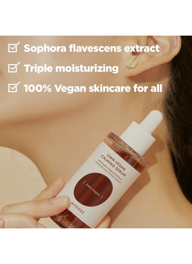 HYGGEE Own Vegan Calming Serum - Intensive Soothing Face Serum - Highly Concentrated Formula with Sophora Flavescens Extract, Hyaluronic Acid and Panthenol - Moisturizing Ampoule Skincare 1.69 fl.oz.