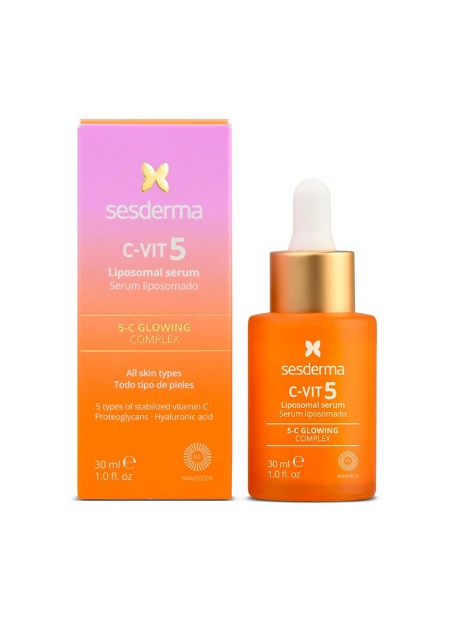 Sesderma C-VIT 5 Fusion Vitamin C Serum | Boosted Hydration, Radiant Glow, Antioxidant Defense | Targets Pigmentation | Pro Skincare Formula | 1.0 fl. oz