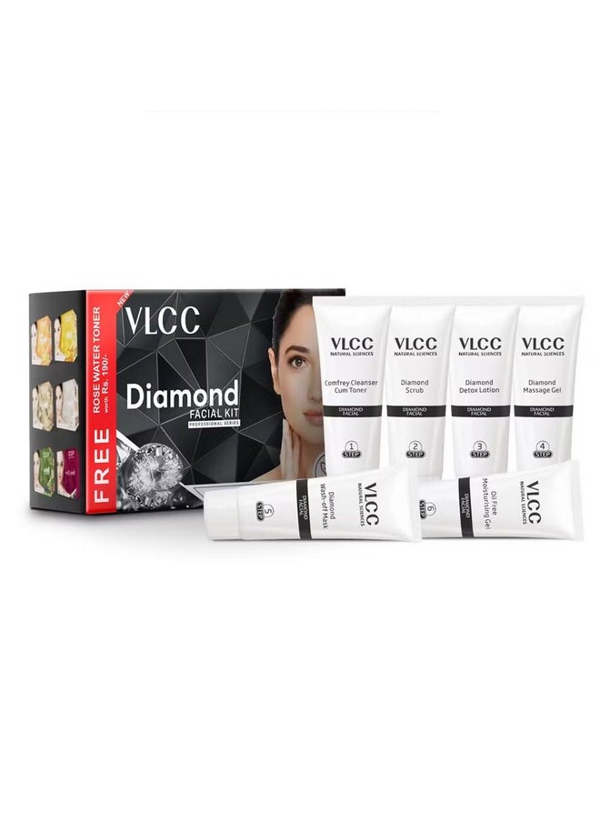 VLCC Diamond Facial Kit + FREE Rose Water Toner | 300gm + 100ml