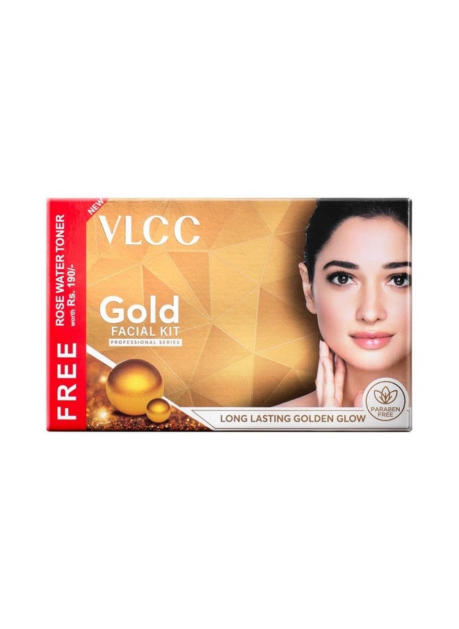 VLCC Gold Facial Kit + FREE Rose Water Toner | 300gm + 100ml