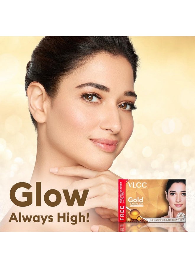 VLCC Gold Facial Kit + FREE Rose Water Toner | 300gm + 100ml