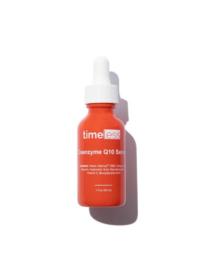 Timeless Skin Care Coenzyme Q10 Serum - Skin Care Serum for Smoothing Skin - Fragrance-Free Coenzyme Q10 Serum with Hyaluronic Acid - Antioxidant Serum for Skin Care - 1 oz