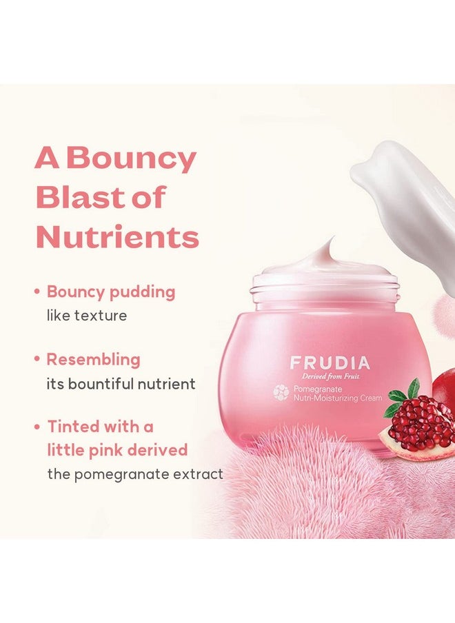 FRUDIA WELCOS Pomegranate Nutri-Moisturizing Face Cream | Facial Moisturizer for Skin Firmness & Vitality Korean Skin Care Face Moisturizer Cream w/Adenosine, Pomegranate & Fruit Seed Oil 1.85 fl oz