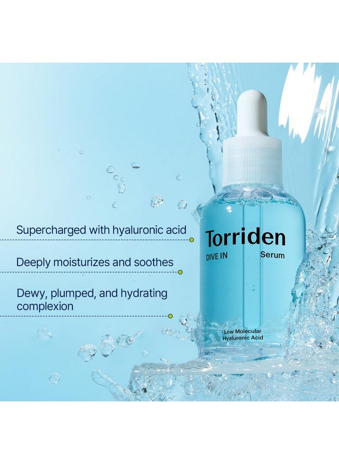 Torriden DIVE IN Hyaluronic Acid Serum 50ml (1.69 fl.oz.) | Deep Hydration to Get Glow Skin | Hyaluronic Acid, Panthenol, Allantoin | Korean Facial Serum