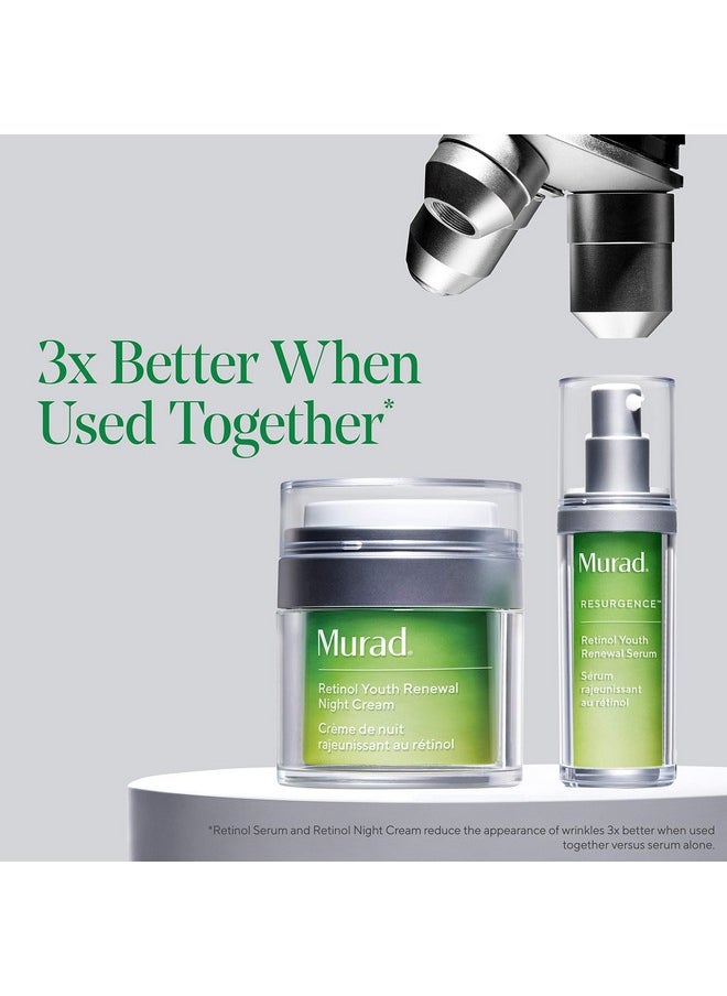 Murad Retinol Youth Renewal Serum - Rapid-Action Retinol Treatment for Face and Neck - Visibly Reduces Lines and Wrinkles, Firms and Smooths Skin, Nightly Use Formula - 1.0 Fl Oz
