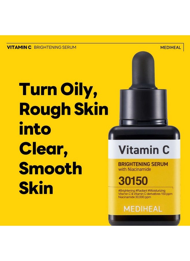 MEDIHEAL Vitamin C Brightening Serum (1.35 fl oz, 1 Pack) - Tone-Texture-Glow Care, Manage Skin with Vitamin C, Niacinamide, Hyaluronic Acid