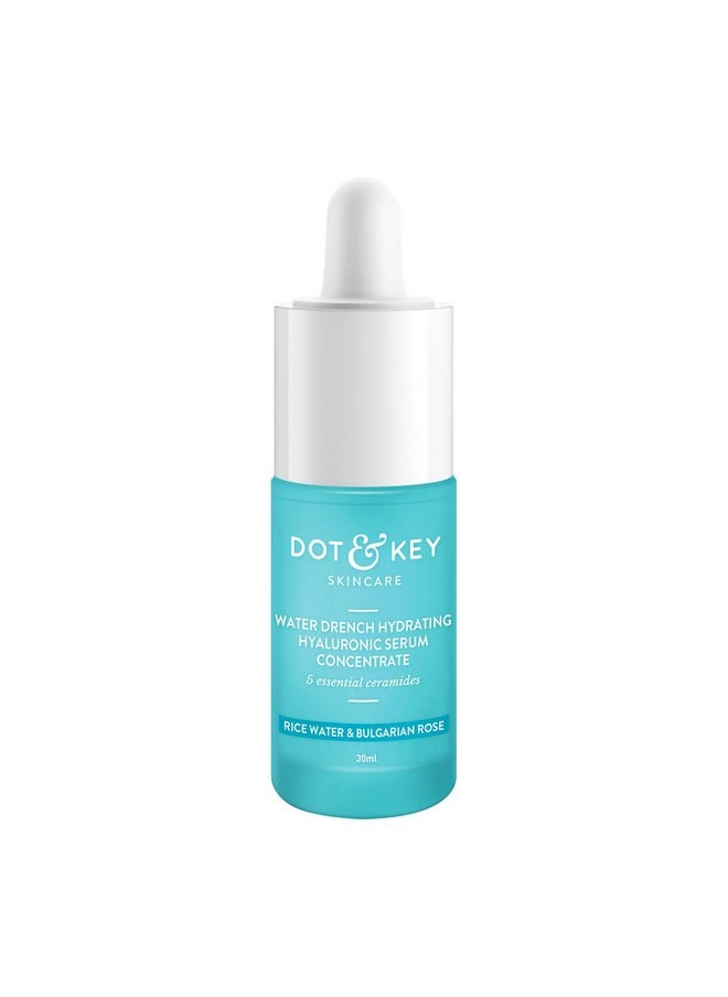 Dot & Key Hydrating Hyaluronic Acid Serum With Vitamin C + E | For Plump, Glowing Skin | Face Serum for Dry Skin, Oily & Normal Skin | With Ceramide & Acai Berry | 30ml