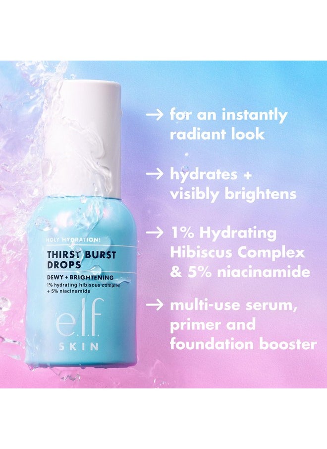 e.l.f. SKIN Holy Hydration! Thirst Burst Drops, Serum For A Radiant Complexion Instantly & Over Time, Made With Hyaluronic Acid, Vegan & Cruelty-Free